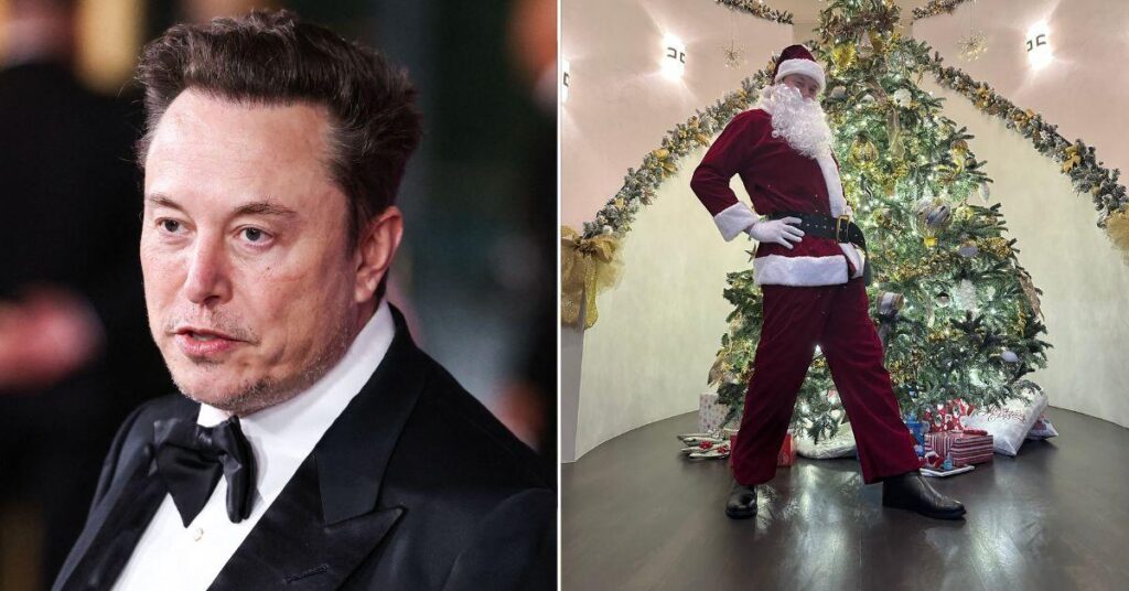 Skinny Elon Musk Admits to Taking Weight-Loss Drug While Dressed as 'Ozempic Santa' in Festive Post