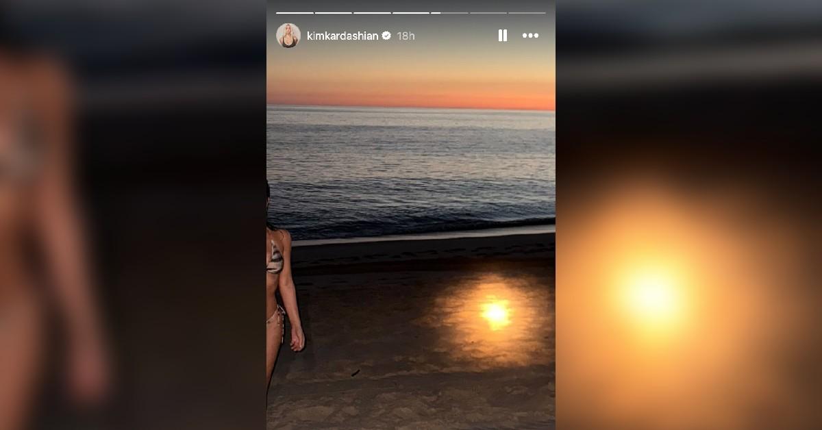 Kim Kardashian's beach vacation photo