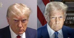 'Face of a Convicted Felon': Donald Trump's Official Inaugural Portrait Ridiculed for Resembling His Georgia Mugshot