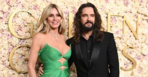 Heidi Klum Stuns in Low-Cut Gown with Husband Tom Kaulitz at 2025 Golden Globes: See the Pictures