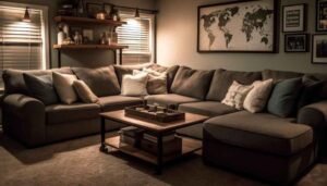 Discover the timeless sofa designs that are available for your living room with a dark brown couch.