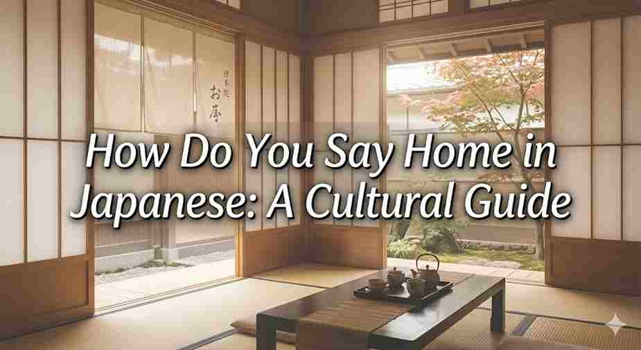 How Do You Say Home in Japanese: A Cultural Guide